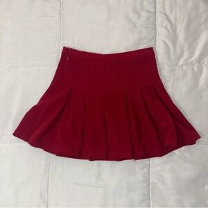 Vibrant Red Skater Skirt